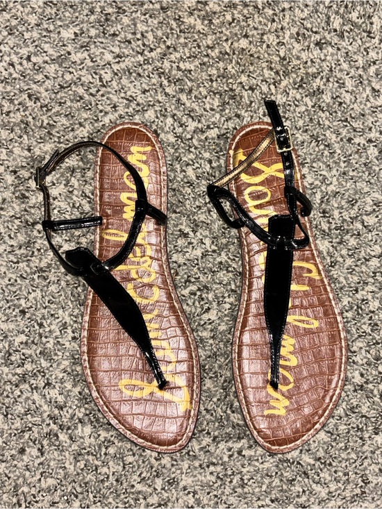 Sam Edelman Shoes - Sam Edelman Gigi Black Patent T-Strap Sandal Size 12 NEW